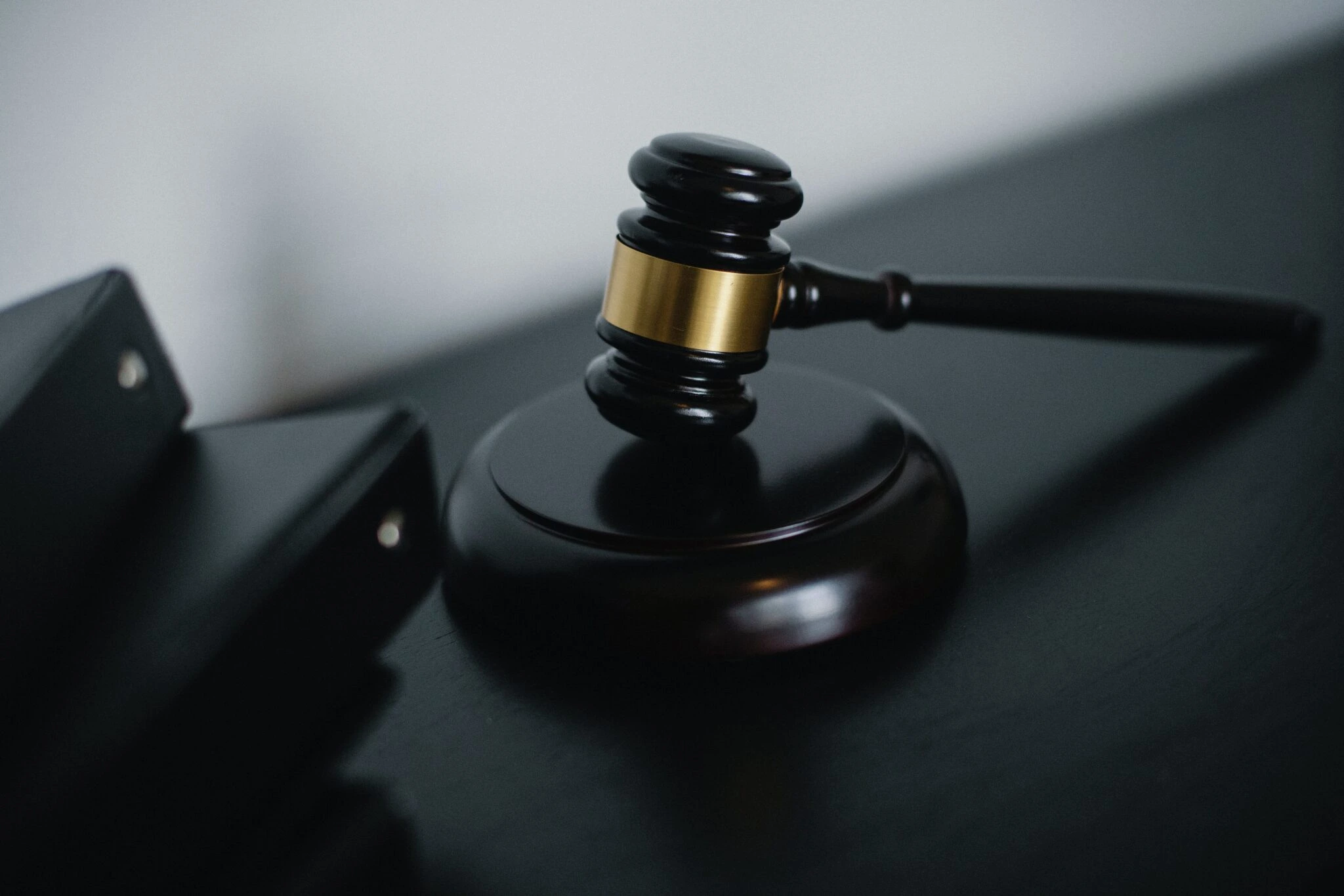 Gavel hitting a sound block
