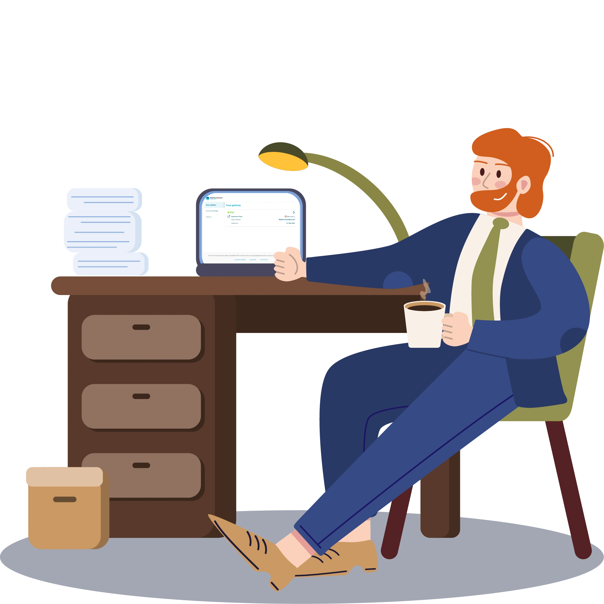 Man working at computer